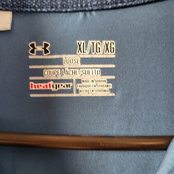 Under Armour Mens XL Golf Polo Shirt 2017 US Open Erin Hills Heatgear Blue - Picture 4 of 5